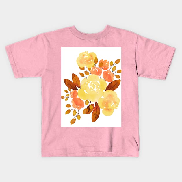 floral Kids T-Shirt by shahwalstore